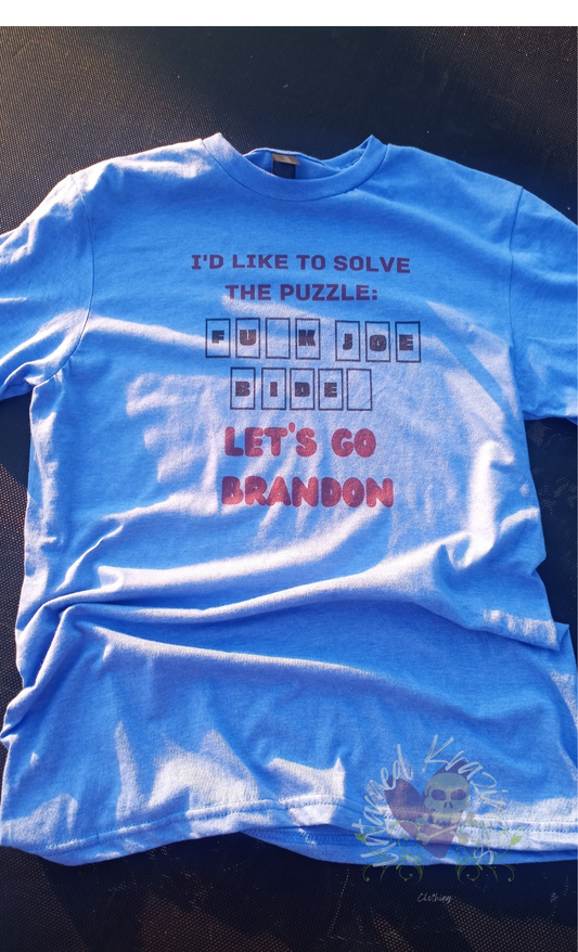 I'd like to solve the puzzle.... Let's go Brandon Graphic Tee